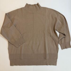 NWOT! Mock Neck Sweater - Light Brown - Size Large